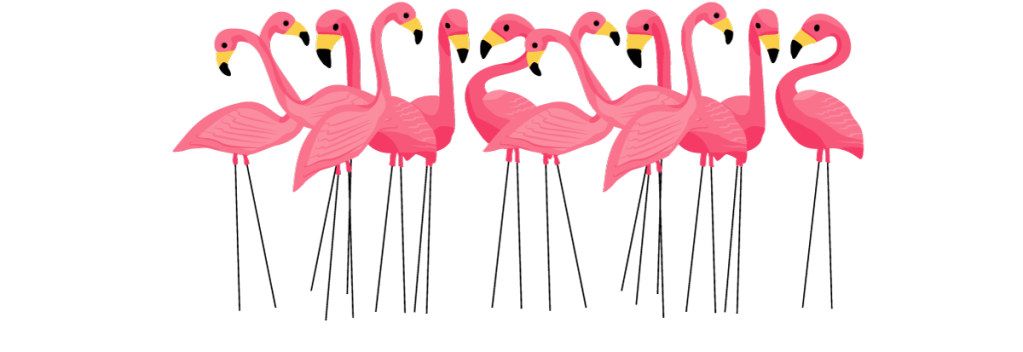classy yard pink flamingos