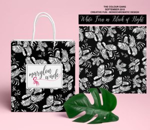 White fern in the black of night