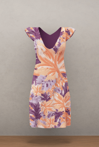 Autumn leaves dress mockuip